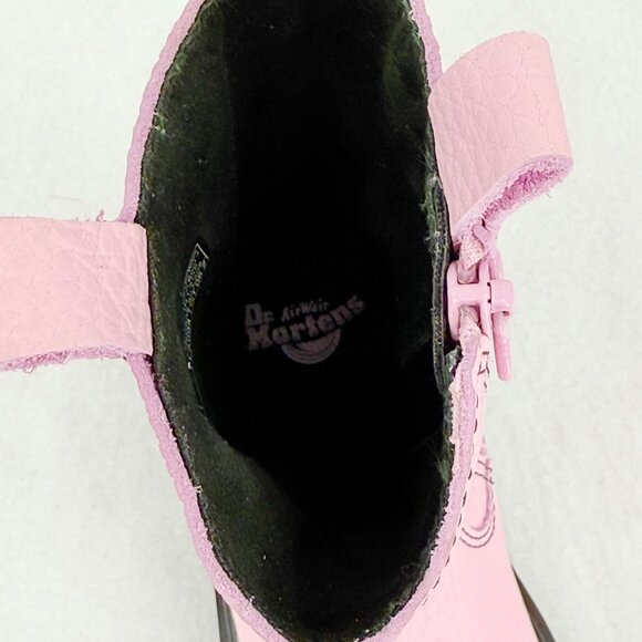 Dr. Martens Girl Pink Bex Heart Leather Boots Size 13 US Zip Side Closure NWOB - Picture 13 of 13
